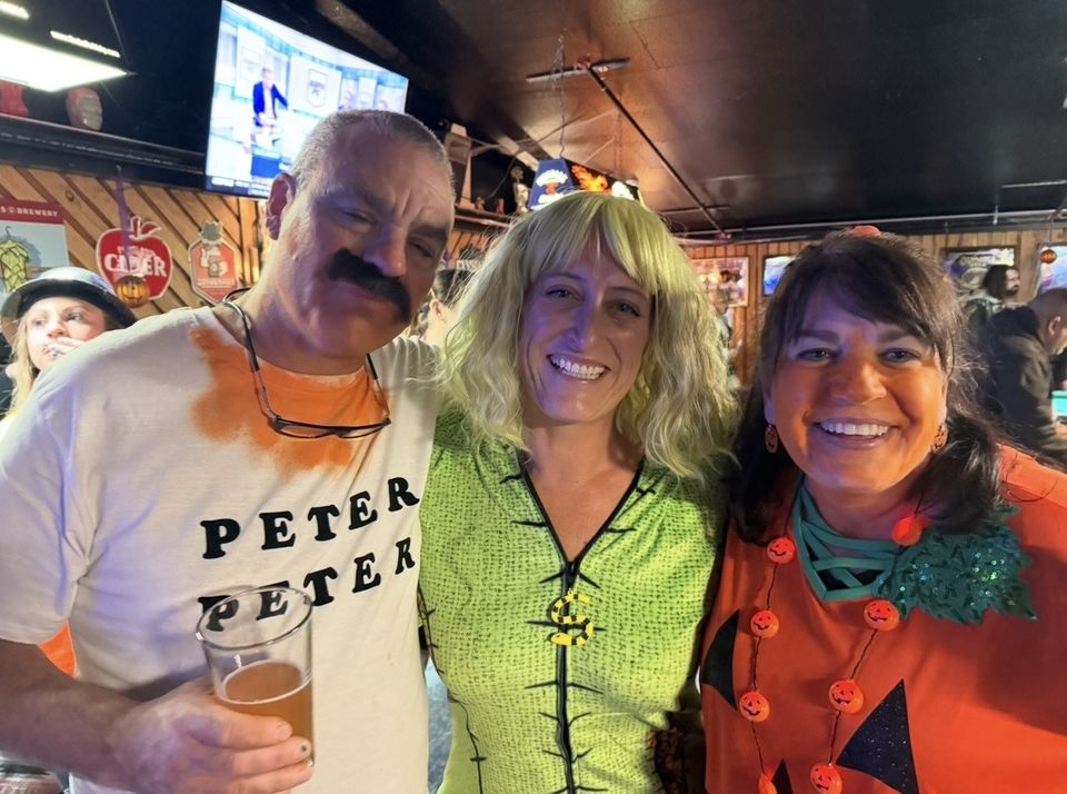 Guests dressed up for costume night