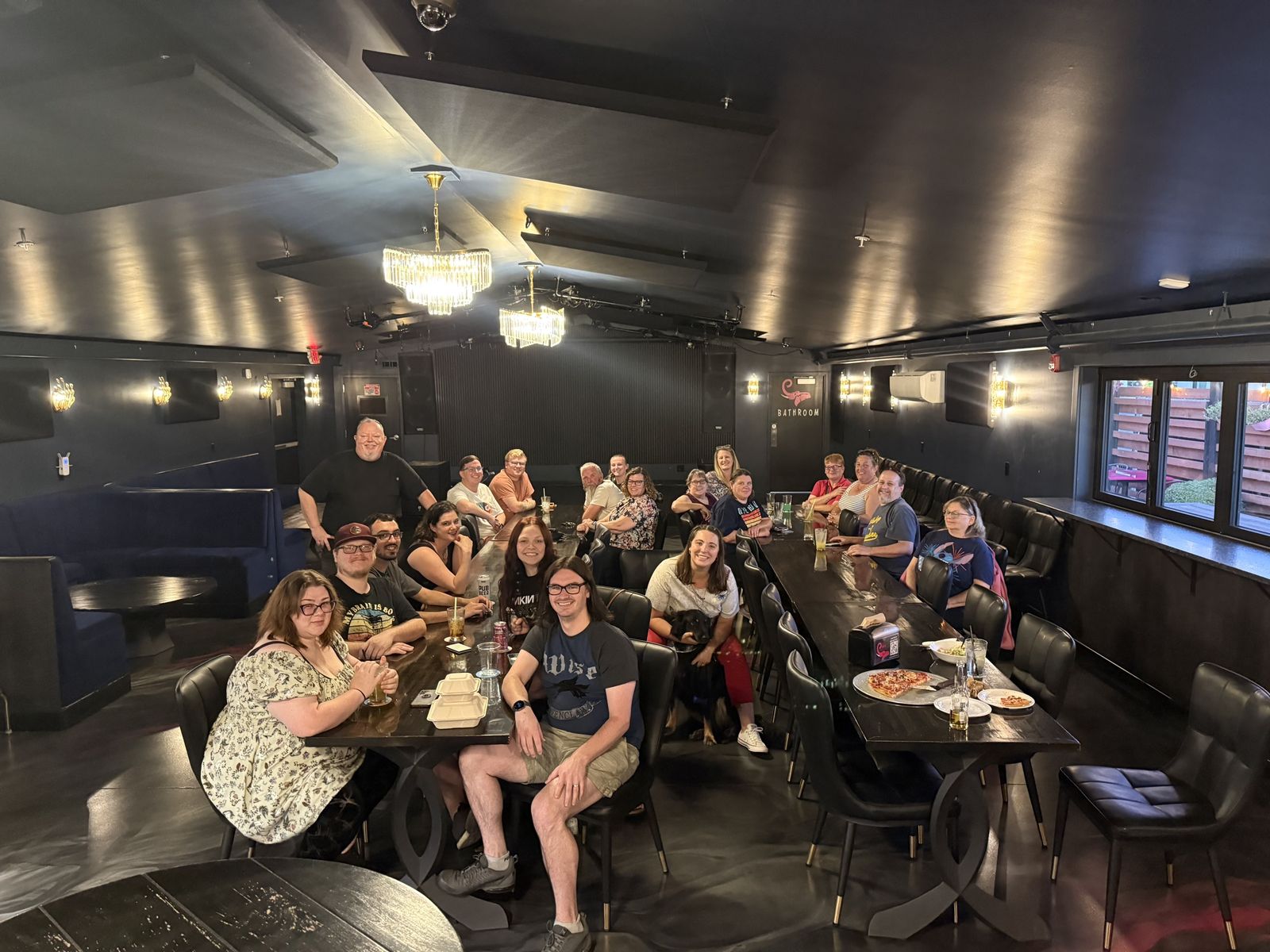 A full dining room during an event