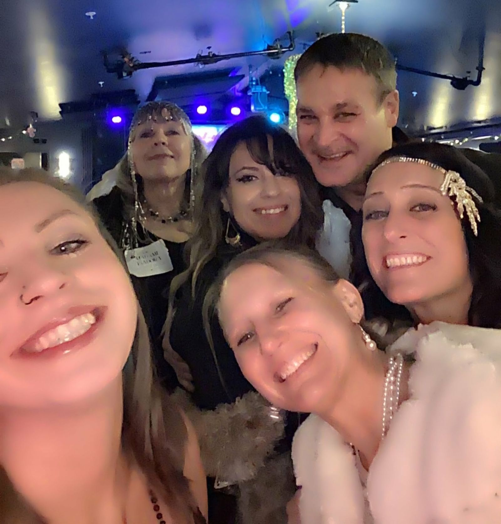 New Year's Eve party in the dining room