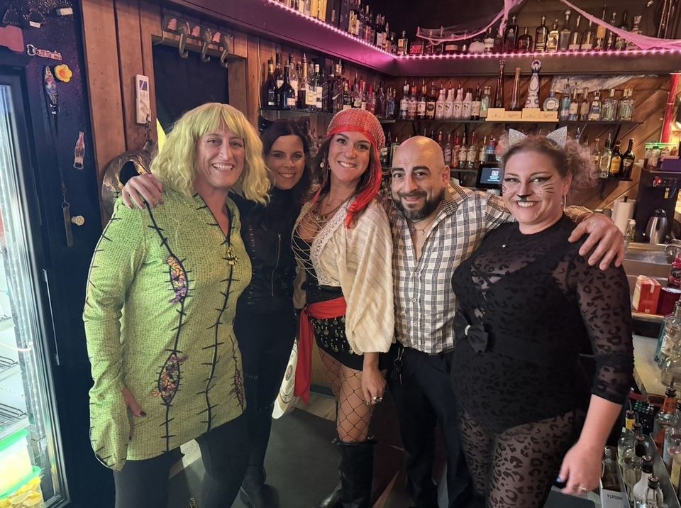 The Pink Elephant crew in costume
